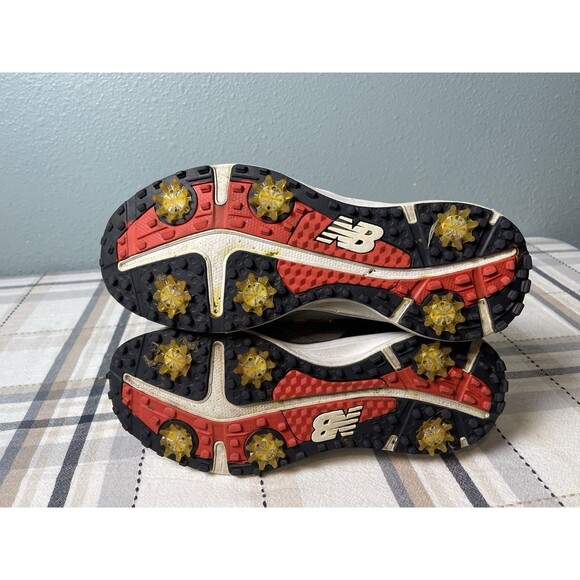 New Balance Golf Heritage Shoes Men’s Size 11 White Gray Red MG100GBK - Picture 7 of 8